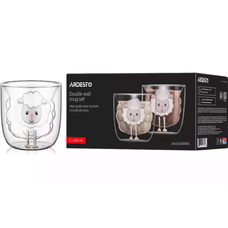 Taza Ardesto, Transparent (AR2630BWL)