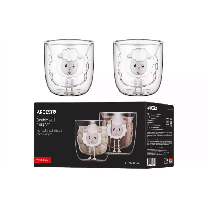 Taza Ardesto, Transparent (AR2630BWL)