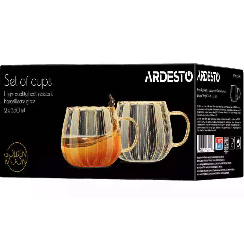 Xícara Ardesto Golden Moon, Transparent (AR2635BGG)