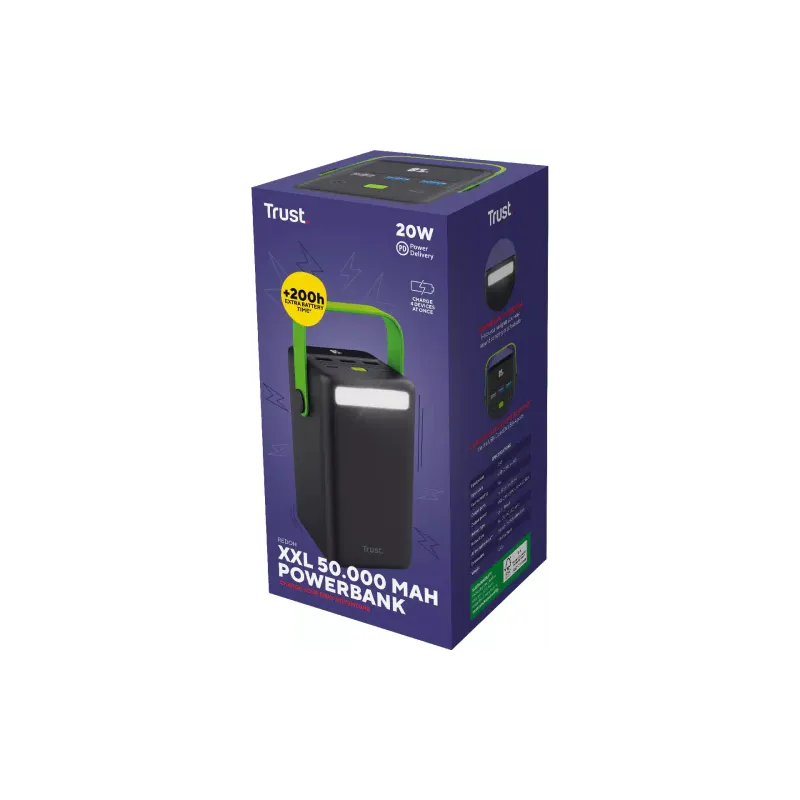 Powerbank Trust 50000 mAh, Black (25196_TRUST)