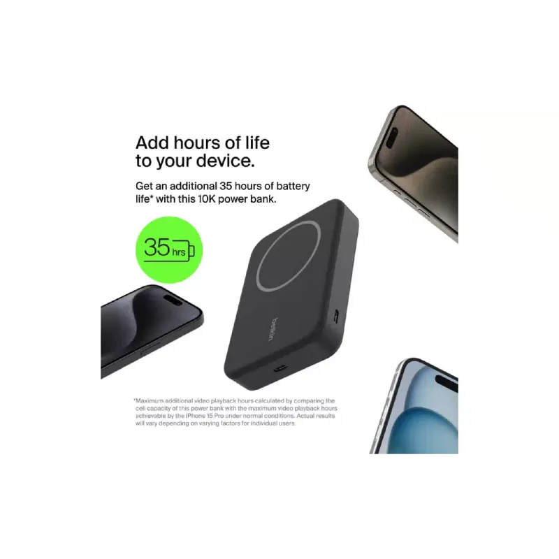 باور بانك Belkin 10000 mAh, Black (BPD008BTBK)