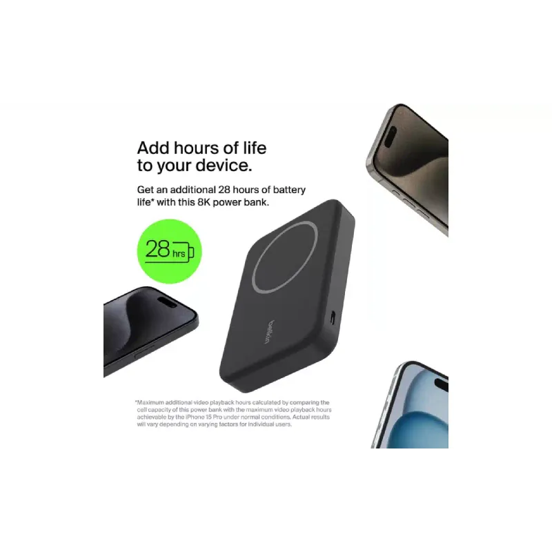 Powerbank Belkin 8000 mAh, Black (BPD007BTBK)