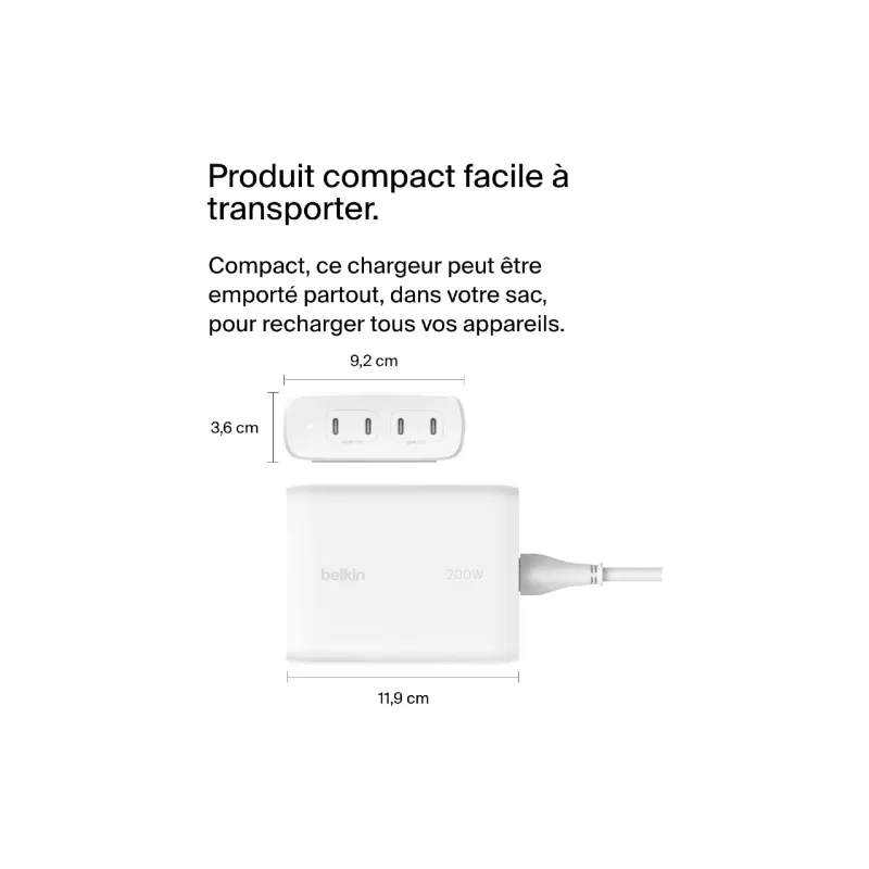 شاحن Belkin, White (WCH015VFWH)