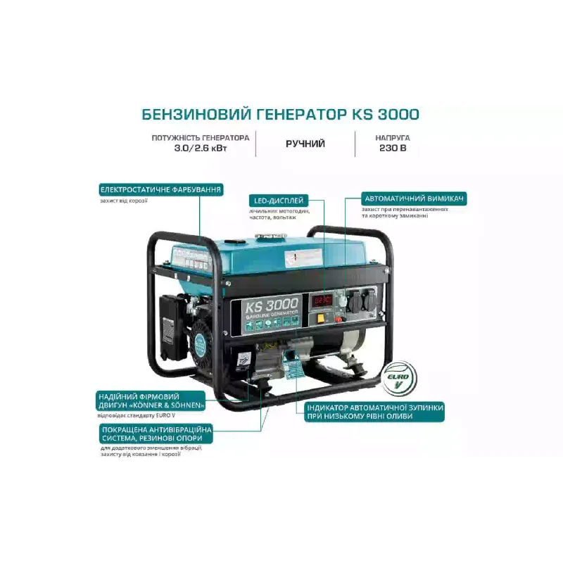 Generador de gasolina Konner&Sohnen (KS 3000)