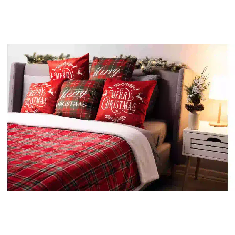 Плед Ardesto Sherpa Клетка, Red (ART0201SH)