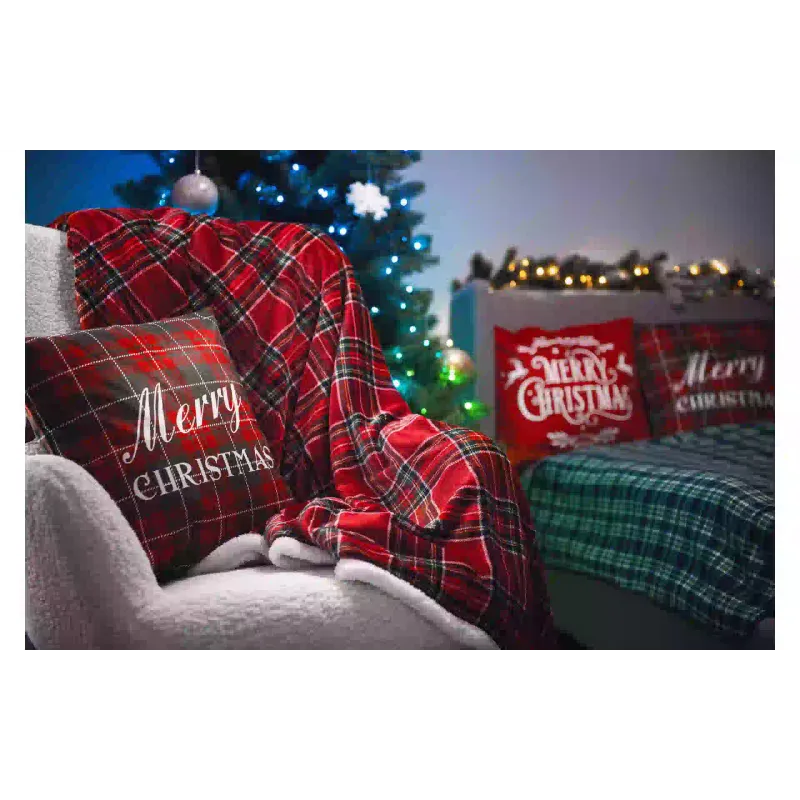 Плед Ardesto Sherpa Клетка, Red (ART0201SH)