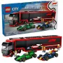 Constructor LEGO City F1 Truck with RB20 & AMR24 F1 Cars (60445)