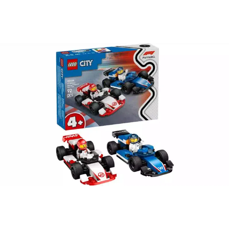Konstruktőr LEGO City F1 Williams Racing & Haas F1 Race Cars (60464)