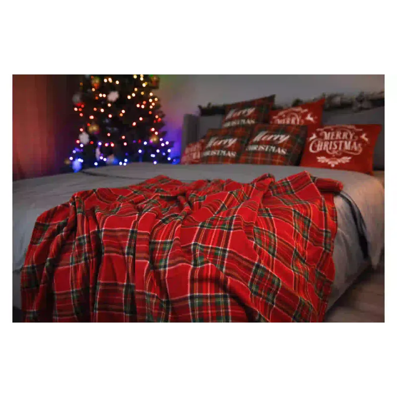 Плед Ardesto Christmas Fleece Клетка, Red (ART0717PB)