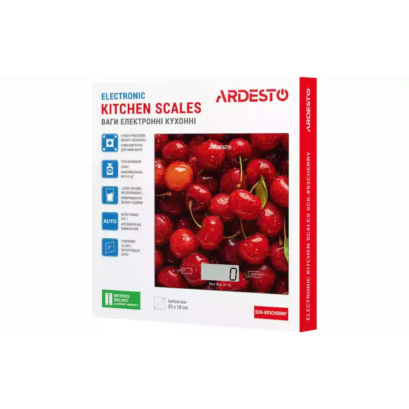 Balanças de cozinha Ardesto Cherry, Multi-Collors (SCK-893CHERRY)