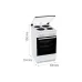 Electric stove Gorenje (GE5A21WH), 68 l, White