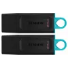 محرك أقراص USB Kingston, Black/Blue (DTX/64GB-2P)