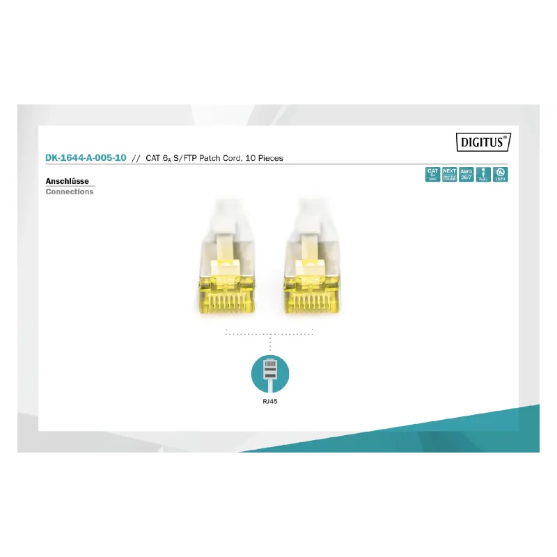 Патч-корд Digitus  Gray (DK-1644-A-005-10)