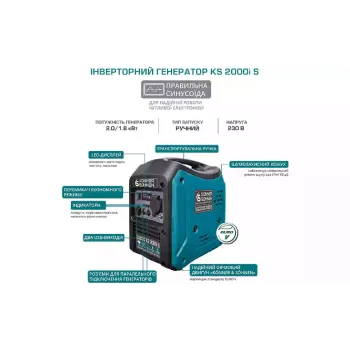 Бензинов инверторен генератор Konner&Sohnen (KS 2000i S)