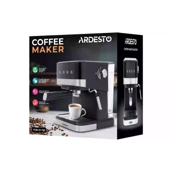 Καφετιέρα Horn Ardesto Steel Collection, Black/Silver (YCM-E1700)