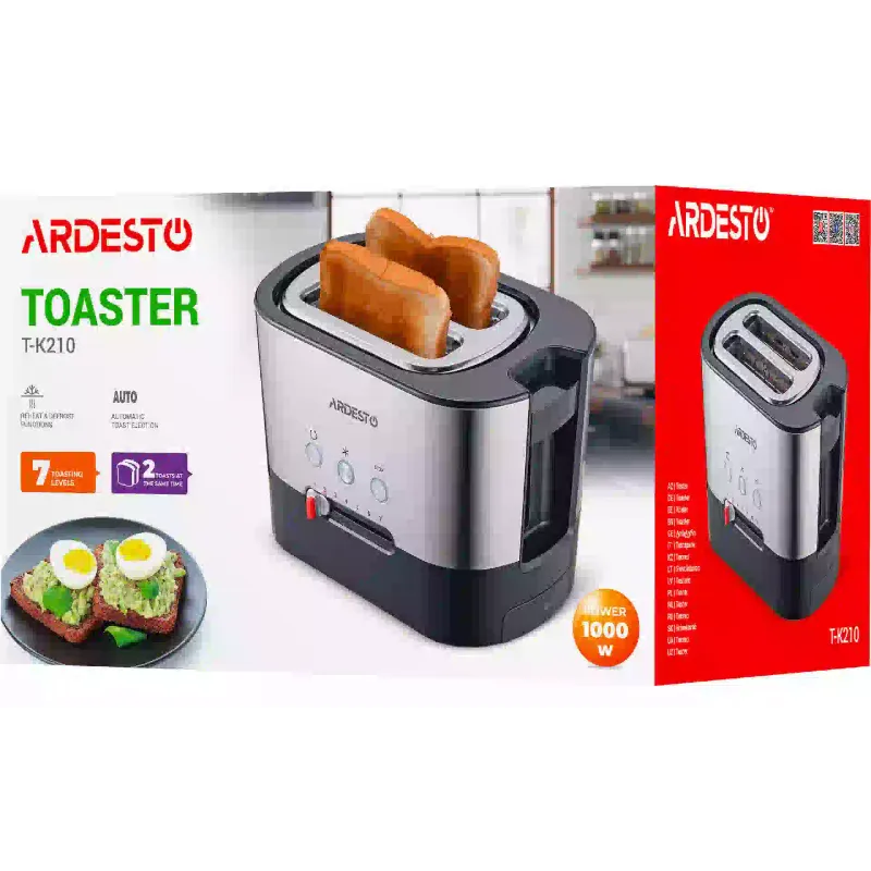 Torradeira Ardesto, Black (T-K210)