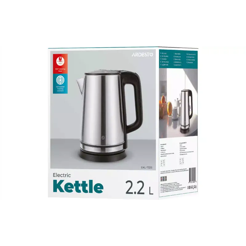 Ηλεκτρικός βραστήρας Ardesto, Silver (EKL-T32S)