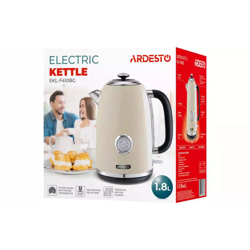Chaleira elétrica Ardesto, Beige (EKL-F410BG)