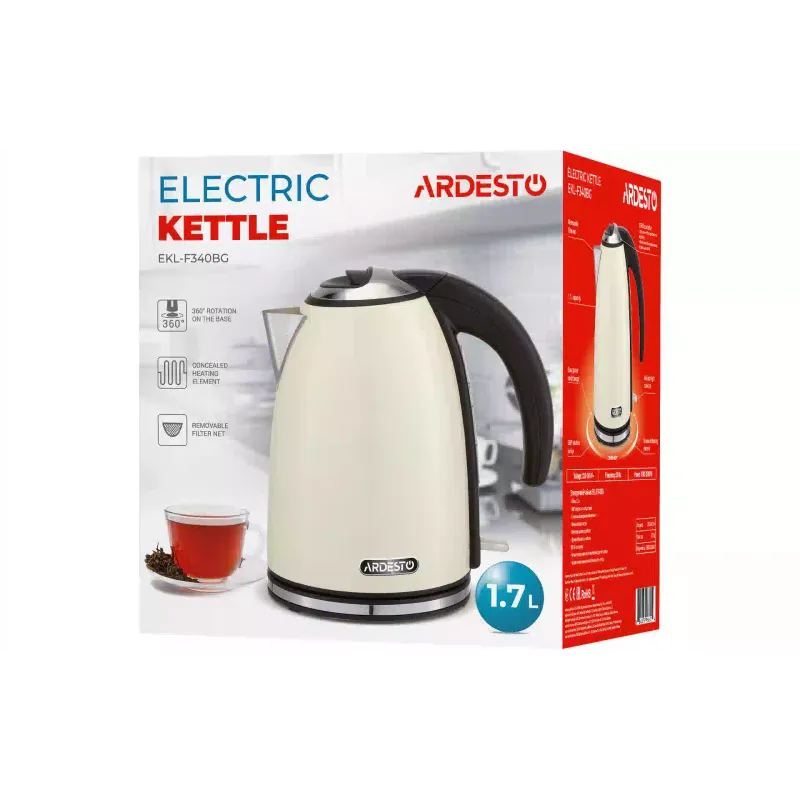 Elektromos vízforraló Ardesto, Beige (EKL-F340BG)