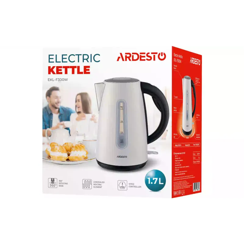 غلاية كهربائية Ardesto, White (EKL-F300W)