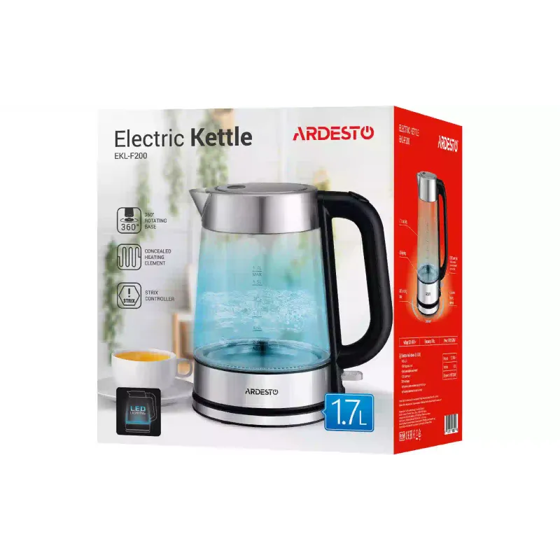 Hervidor eléctrico Ardesto, Black (EKL-F200)