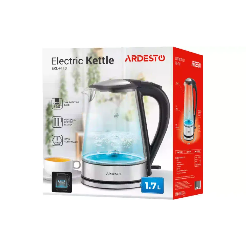 غلاية كهربائية Ardesto, Black (EKL-F110)