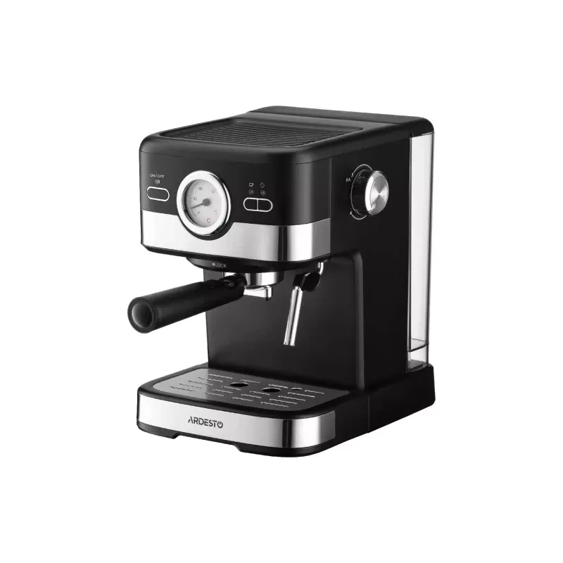 Horn coffee maker Ardesto Steel Collection (YCM-E16B), 1500 ml, Black/Silver