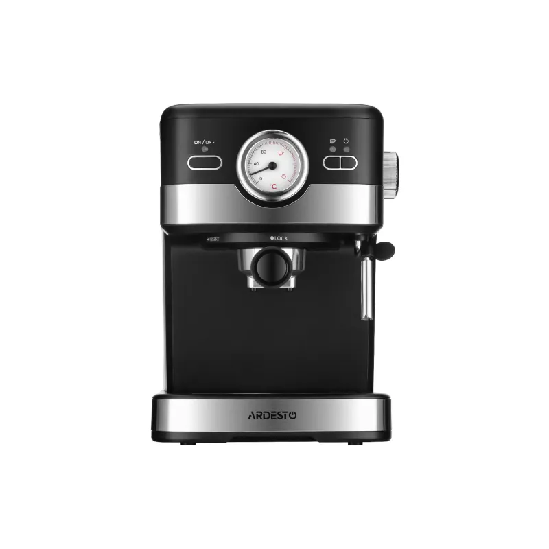 Horn coffee maker Ardesto Steel Collection (YCM-E16B), 1500 ml, Black/Silver