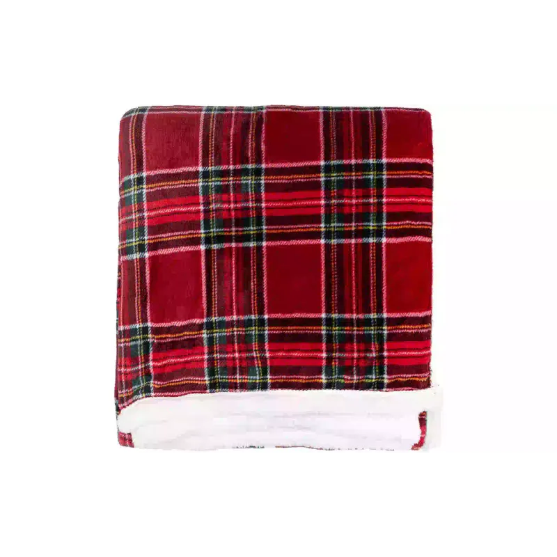 Плед Ardesto Sherpa Клетка, Red (ART0201SH)