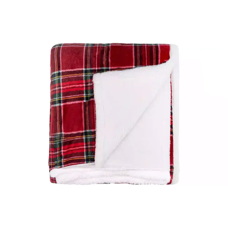 Плед Ardesto Sherpa Клетка, Red (ART0201SH)