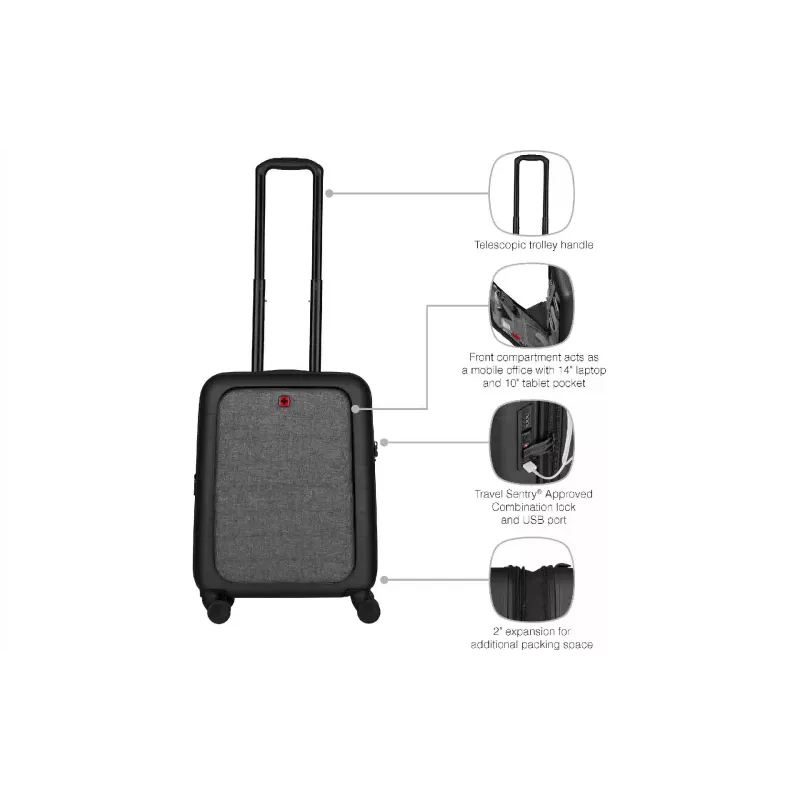 Bőrönd Wenger Syntry, Black (610163)