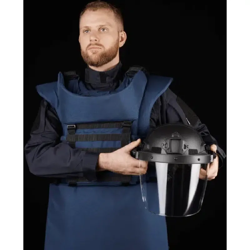 Anti-fragmentation kit Ukrainian Armor Humanitarian Demining Apron, Blue (HDALXLBLUE2)