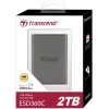 Накопичувач USB Transcend (TS2TESD360C), USB 3.2 G2, Gray