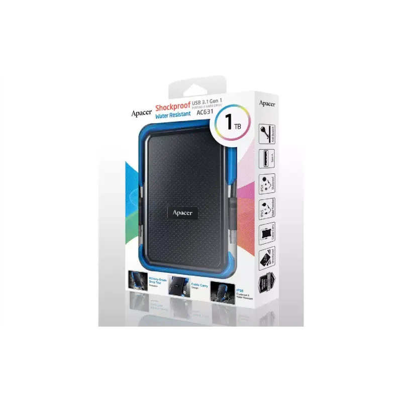 unidade USB Apacer AC631, Black (AP1TBAC631U-1)