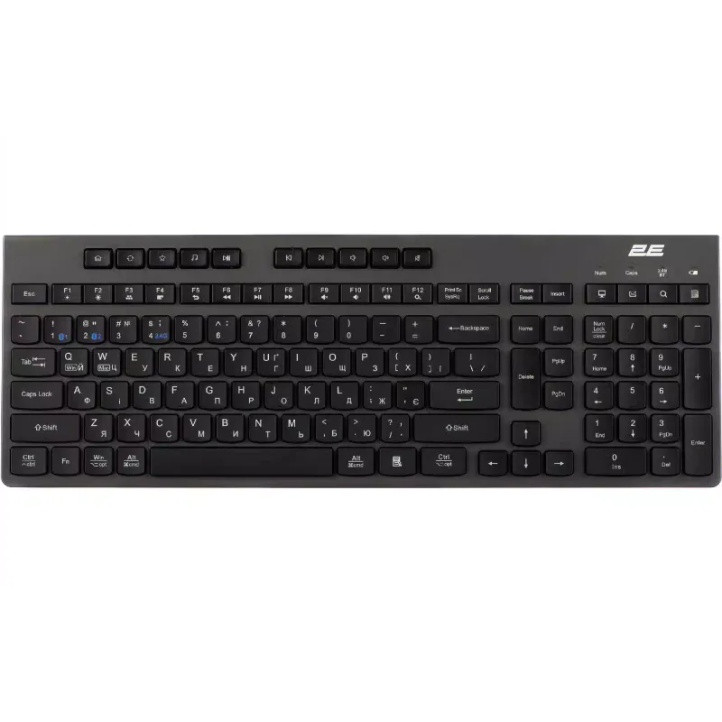 لوحة مفاتيح غشائية 2E KS280, Black/Grey (2E-KS280WBGR_UA)