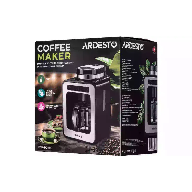 Кавоварка краплинна Ardesto (FCM-DG064), 500 мл, Silver/Black