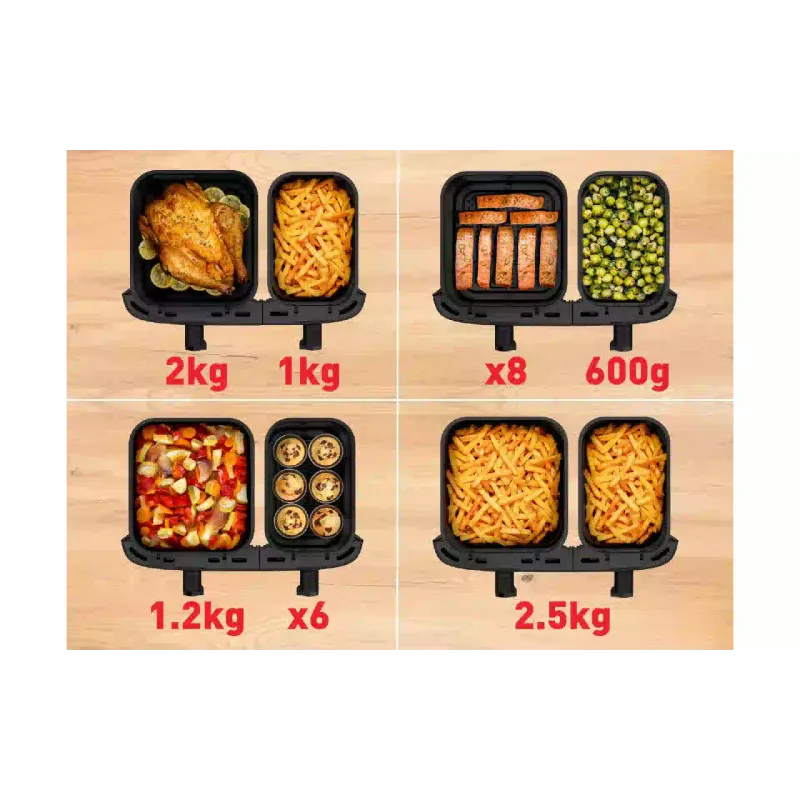 Multi-Backofen Tefal Dual Easy Fry XXL, Black (EY9428E0)