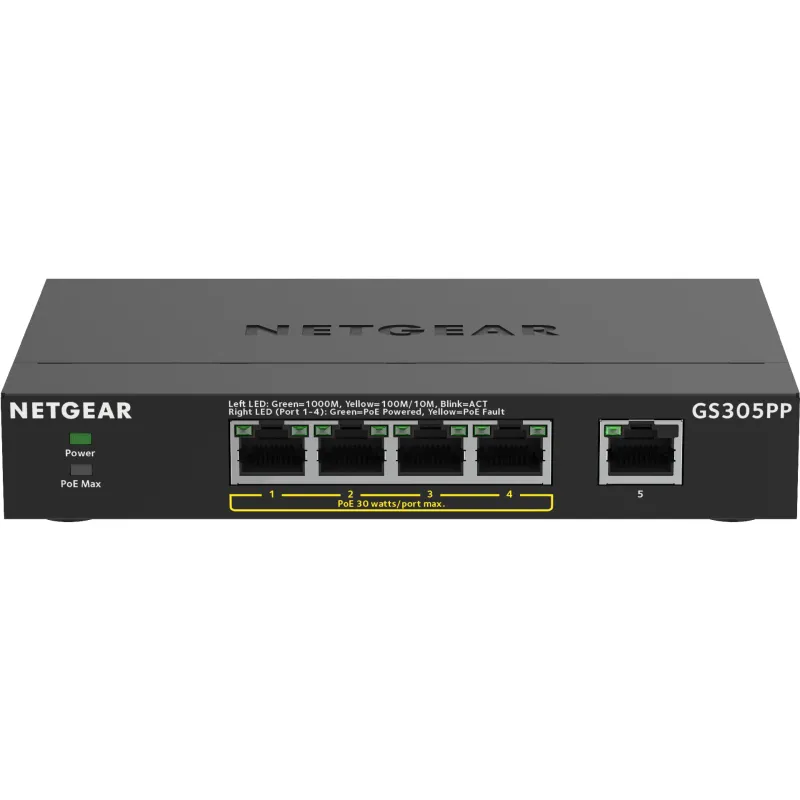 Комутатор Netgear  (GS305PP-300EUS)