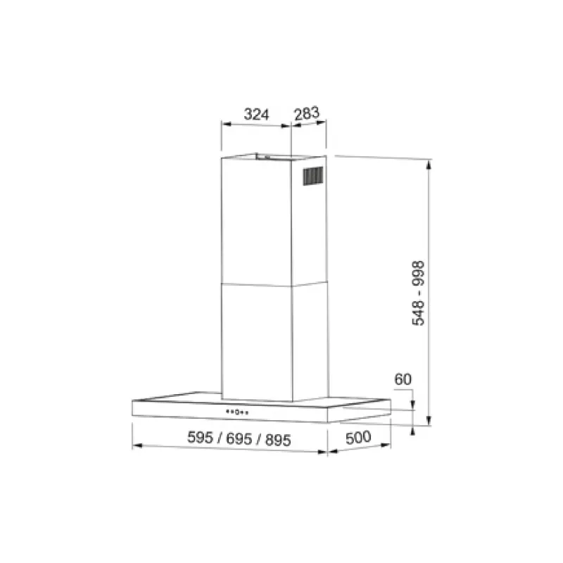 capucha en forma de T Faber, Stainless steel (325.0568.817)