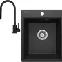 Konyhai mosogató + csaptelep Deante Corio, Graphite (ZRCE2103)
