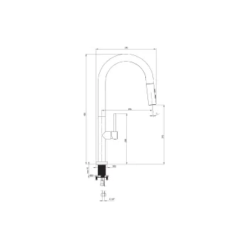 Kitchen sink + mixer Deante Olfato, Brushed Gold (ZPOER10B)