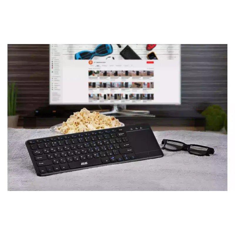 لوحة مفاتيح مقصية 2E KT100, Black (2E-KT100WB_UA)