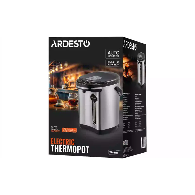 Θερμοδοχείο Ardesto, Black (TP-6BI)