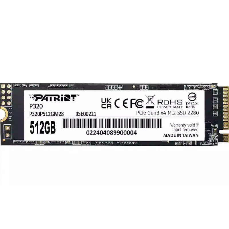 Накопичувач M.2 Patriot (P320P512GM28), NVMe