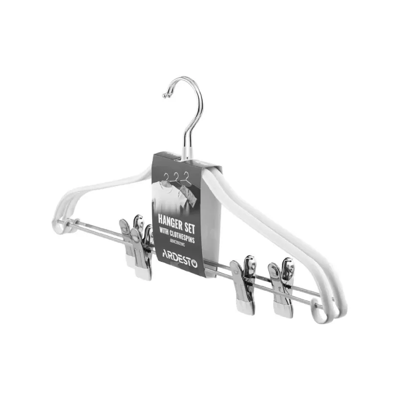 Set of hangers with clothespins Ardesto (ARHC2802WC)