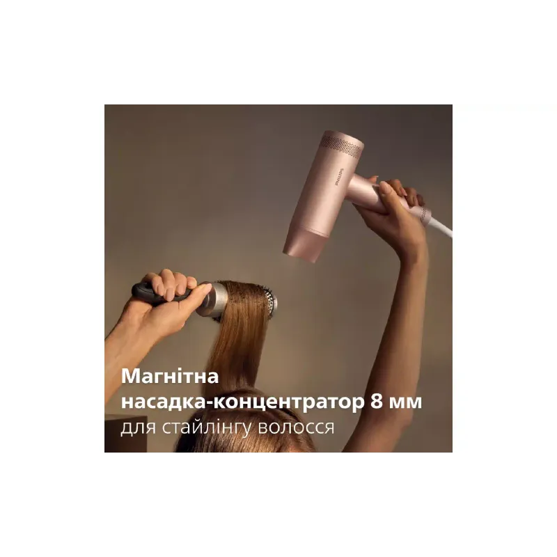 Hair dryer Philips 8000 series (BHD837/10), 1400 W, Pink