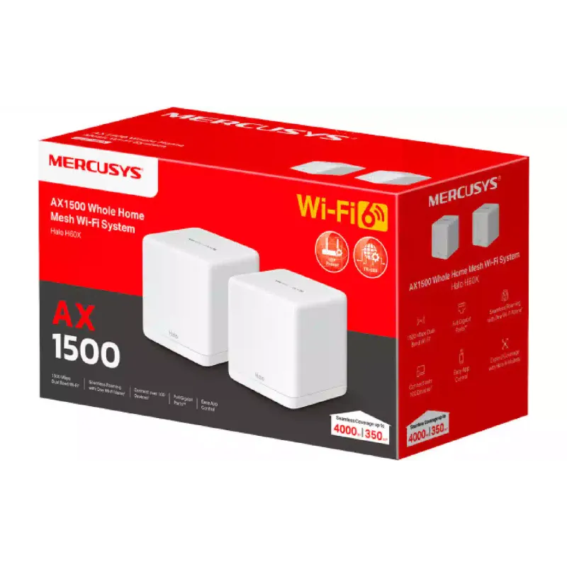 نظام واي فاي Mercusys Halo H60X (Halo-H60X-2-pack)