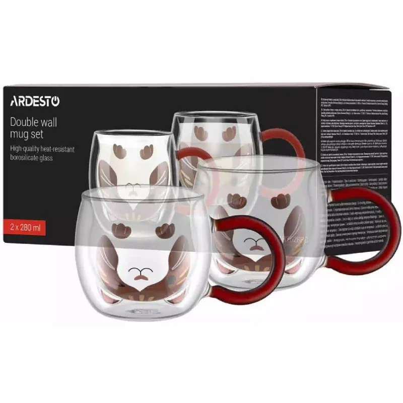 Xícara Ardesto Animals, Transparent (AR2628BC)