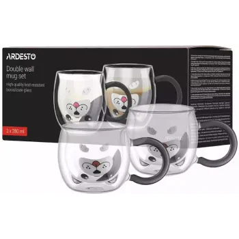 Xícara Ardesto Animals, Transparent (AR2628BD)