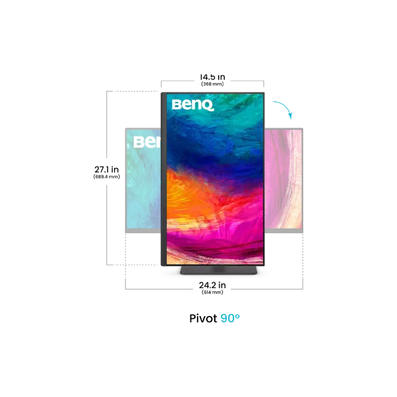 Монітор Benq Professional 27" 2.5K/IPS  Grey PD2706QN (9H.LNDLA.TBE)